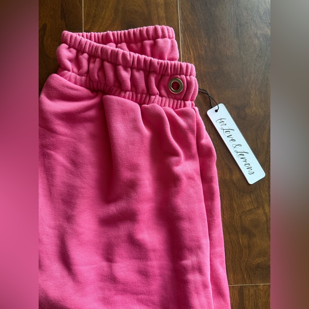 π For Love & Lemons π Ellie Pink Joggers Sweatpants / NWT! / Small π - Picture 4 of 8